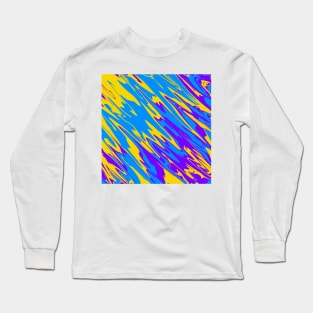 Spray Paint Yellow Blue Purple Long Sleeve T-Shirt